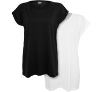 Urban Classics Ladies Extended Shoulder Tee 2-Pack Turn Up T-Shirt Drop Shoulder
