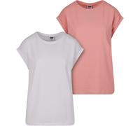 Urban Classics Ladies Extended Shoulder Tee 2-Pack Turn Up T-Shirt Drop Shoulder