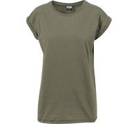 Urban Classics Women's Ladies Extended Shoulder Tee T-Shirt, Olive, 4XL