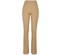 Urban Classics Ladies Flared Rib Knit Leggings Unionbeige size L | Straight Pants Outlet | Women L
