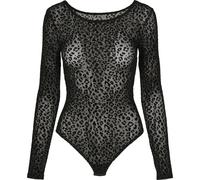 Urban Classics Ladies Flock Lace Body One-Piece Elastic Fabric Leo Design