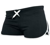 Urban Classics Women's Ladies French Terry Hotpants Shorts, Multicoloured (Blk/Wht 50), L UK