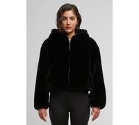 Urban Classics - Ladies Full Zip Faux Fur Black - Jacket - black - L - 100% Polyester,Plush L