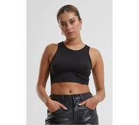 Urban Classics - Ladies Glitter Cropped Black - Top - black - XXL - 88% Polyamide, 12% Metalized Fibre XXL