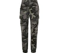 Urban Classics Ladies High Waist Camo Cargo Pants Cargo Trousers dark camo 28