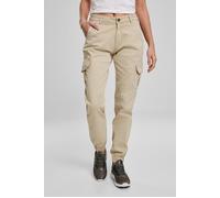 Urban Classics Ladies High Waist Cargo Pants Concrete size 31 | Cargo pants Outlet | Women 31