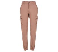 URBAN CLASSICS Combat Cargo Trousers for Women, Cargo Joggers Trousers for Women, Stretch Casual High-Waist Cargo Trousers, Combat Casual Trousers, Colour: Duskrose, Size: 27