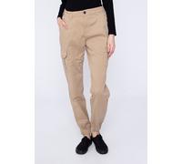 Urban Classics - Ladies High Waist Cargo Soft Taupe - Pants - brown - W26 - 98% Cotton, 2% Elastane W26