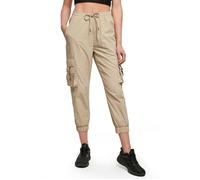 Urban Classics - Ladies High Waist Crinkle Nylon Cargo Concrete - Pants - beige - XL - 100% Nylon XL
