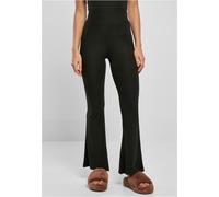 Urban Classics Ladies High Waist Rib Flared Leggings Sports Trousers Slim Fit