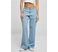 Urban Classics Ladies High Waist Straight Denim Cargo Pants Jeans Women