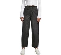 Urban Classics Ladies High Waist Wide Leg Cropped Denim Pants Jeans