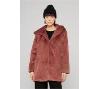 Urban Classics Ladies Hooded Teddy Coat Darkrose size L | Faux-fur Jackets Outlet | Women L