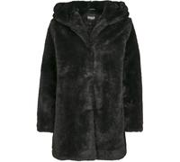 Urban Classics Ladies Hooded Teddy Coat Jacket Fake Rabbit Fur XXL Hood Long