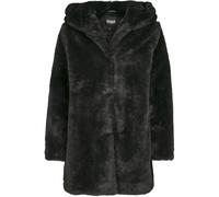 Urban Classics Ladies Hooded Teddy Coat Jacket Fake Rabbit Fur XXL Hood Long