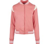 Urban Classics Women's Ladies Inset College Sweat Jacket, Palepink/White Sand, L