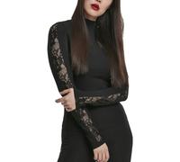 Urban Classics Ladies - Lace Longsleeve Top black