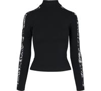 Urban Classics Ladies Lace Striped Longsleeve Pullover Lace Turtleneck Elegant