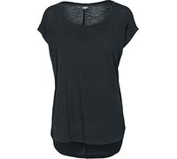 Urban Classics Ladies Long Back Shaped Slub Tee T-Shirt black L
