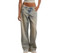 Urban Classics Ladies Low Waist Baggy Fit Denim Jeans Cotton New