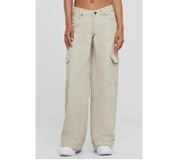 Urban Classics Ladies Low Waist Cargo Denim Offwhite Raw size 29 | Cargo pants Outlet | Women | Blue 29