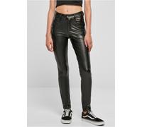 Urban Classics Ladies Mid Waist Synthetic Leather Pants