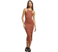 Urban Classics Ladies Midi Rib Knit Crossed Back Dress Elegant Evening Dress
