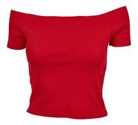 Urban Classics Ladies Off Shoulder Rib Tee Shirt Ribbed Women Solid