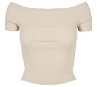 Urban Classics Ladies Off Shoulder Rib Tee Shirt Ribbed Women Solid