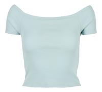 Urban Classics Ladies Off Shoulder Rib Tee Shirt Ribbed Women Solid
