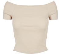 Urban Classics Ladies Off Shoulder Rib Tee Shirt Ribbed Women Solid