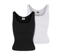 Urban Classics Ladies Organic Basic Rib Top 2-Pack Women Tanktop Organic Cotton