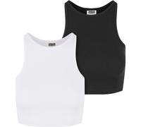 Urban Classics Ladies Organic Cropped Rib Top 2-Pack Women Crop Bio Short