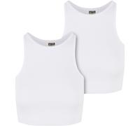 Urban Classics Ladies Organic Cropped Rib Top 2-Pack Women Crop Bio Short