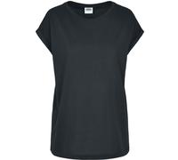 Urban Classics Women's Ladies Organic Extended Shoulder Tee T Shirt, Black (Black 00007), L UK