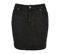 Urban Classics Women's Organic Stretch Denim Mini Skirt, Black Washed, 8