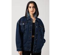 Urban Classics - Ladies Oversized 90‘s Denim Mid Indigo Washed - Jeans Jacket - blue - M - 100% Cotton M