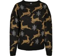 Urban Classics Oversized Christmas Sweater Black S Woman