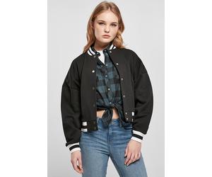 Urban Classics Ladies Oversized College Sweat Jacket Black size M | Bomber Jackets Outlet | Women | Black M