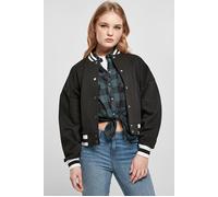 Urban Classics Ladies Oversized College Sweat Jacket Black size XS | Bomber Jackets Outlet | Women | Black XS