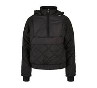 Urban Classics Ladies Oversized Diamond Quilted Pull Over Jacket Black size S | Jackets Outlet | Women | Black S