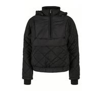 Urban Classics Ladies Oversized Diamond Quilted Pull Over Jacket Black size XL | Jackets Outlet | Women | Black XL