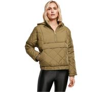 Urban Classics Oversized Diamond Quilted Pull Over Jacket Green XL Woman