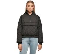 Urban Classics Ladies Oversized Diamond Quilted Pull Over Jacket Half Zip