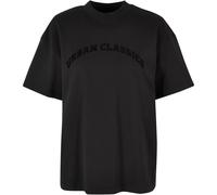 Urban Classics Ladies Oversized Flock Tee Women's T-Shirt Tonal Logo Print New