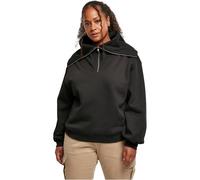 Urban Classics Ladies Oversized High Neck Troyer Crew Pullover Half Zip Sweater