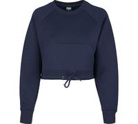 Urban Classics Ladies Oversized Short Raglan Crew Hoodie Pullover Lacing Sweater
