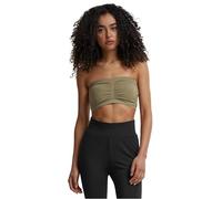 Urban Classics Ladies Pads Bandeau Women's Bandeau White Basics, Streetwear, Khaki, S Kurz