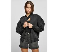 Urban Classics Women's Ladies Recycled Oversized Light Bomber Jacket Jacket, Black,