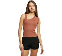 Urban Classics Ladies Rib Knit Asymmetric Top Shirt Slim Fit Tank